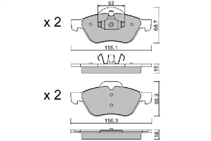 Комплект тормозных колодок (AISIN: BPRE-1010)